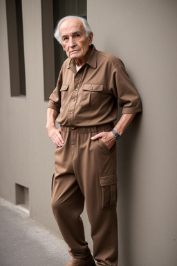 Italian elderly male with  brown hair