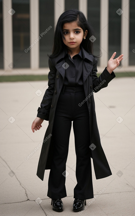 Iraqi child girl with  black hair