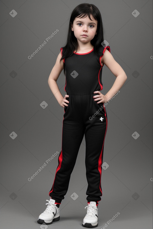 Swiss infant girl with  black hair