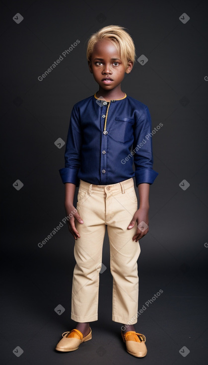 Ugandan child male with  blonde hair