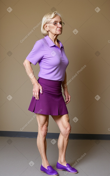 Swiss elderly female with  blonde hair