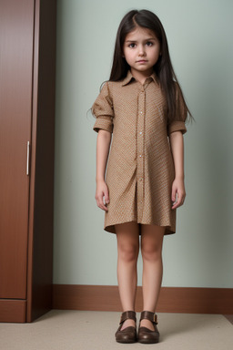 Uzbek child girl with  brown hair