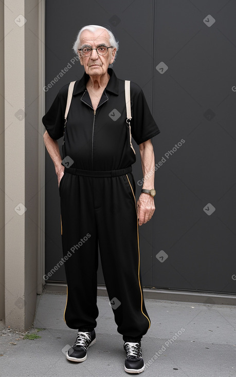 Italian elderly male with  black hair