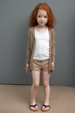 Spanish child female with  ginger hair