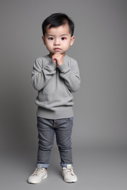 Vietnamese infant boy with  gray hair