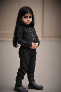 Pakistani infant girl with  black hair