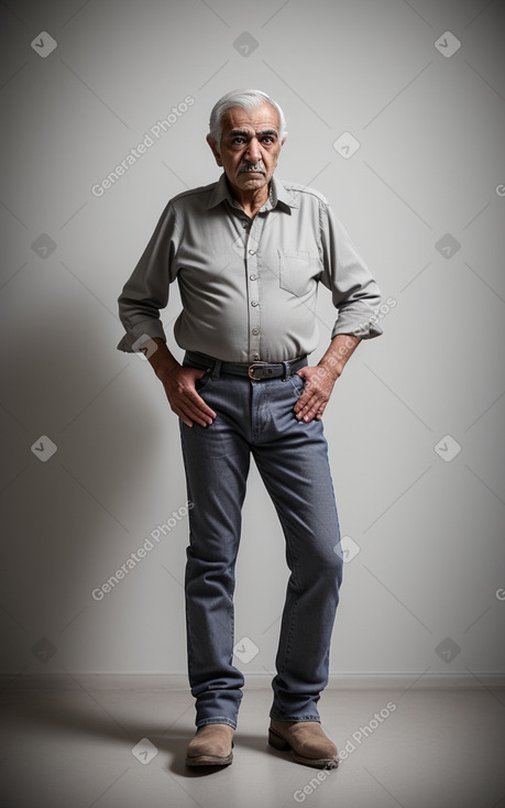 Iranian elderly male with  gray hair