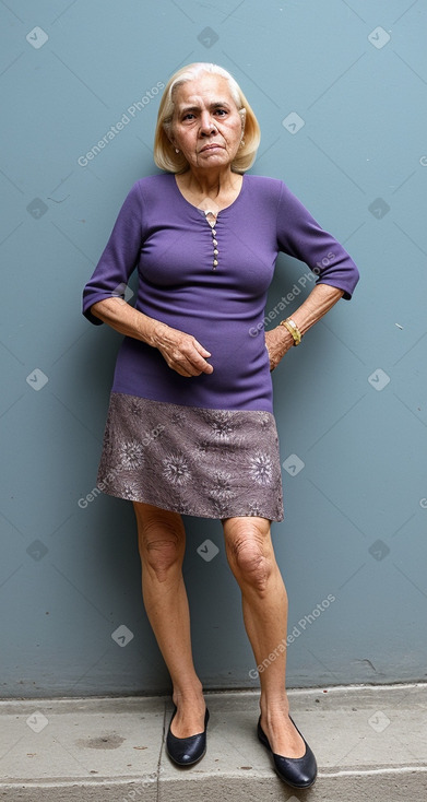 Venezuelan elderly female with  blonde hair