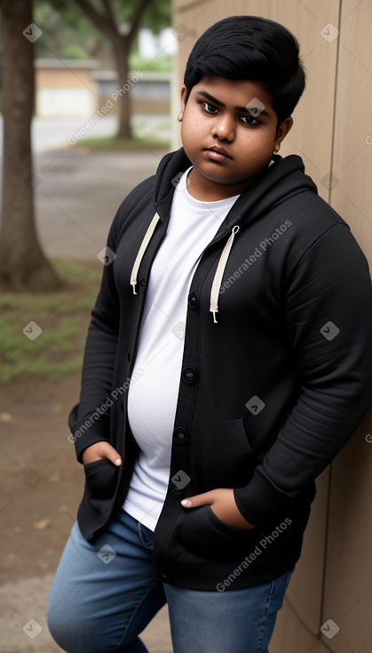 Sri lankan teenager boy with  black hair