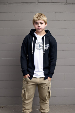 Uruguayan teenager boy with  blonde hair