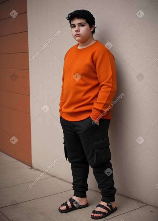 Uruguayan teenager boy with  black hair