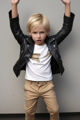 South african child boy with  blonde hair