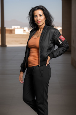 Moroccan middle-aged female with  black hair