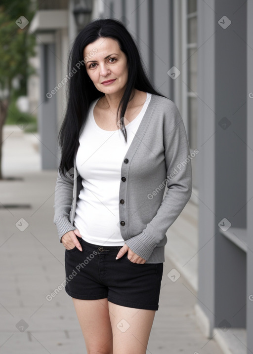 Albanian 45 years female with  black hair