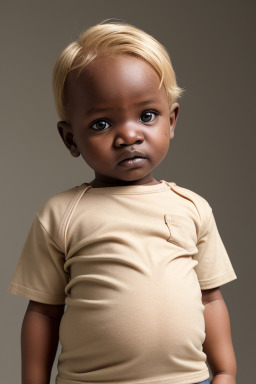 Sudanese infant boy with  blonde hair