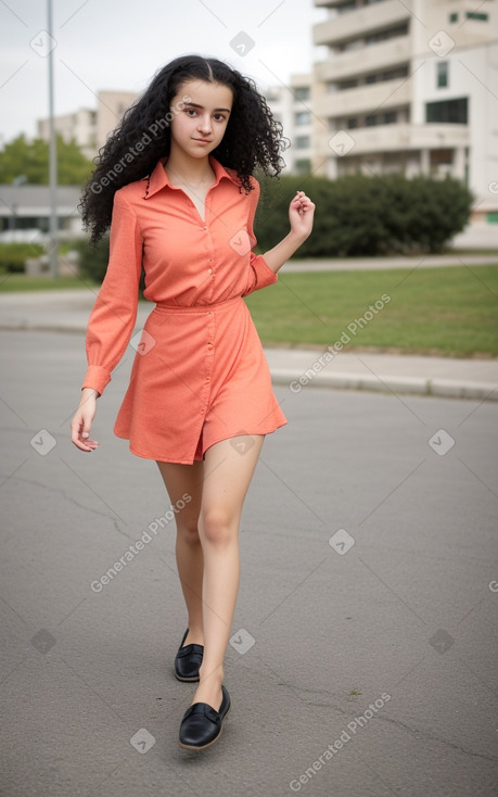 Bulgarian teenager female with  black hair