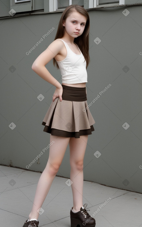 Russian teenager girl with  brown hair