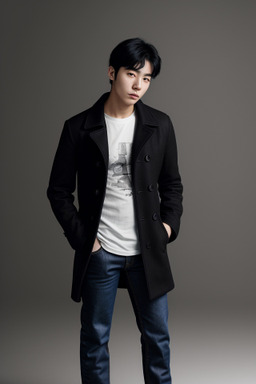 Korean young adult male with  black hair