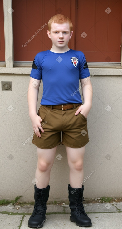 Albanian teenager boy with  ginger hair