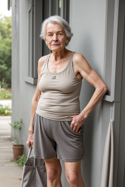 Swiss elderly female with  gray hair