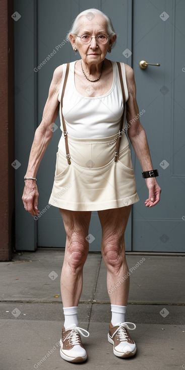 Elderly female with  brown hair