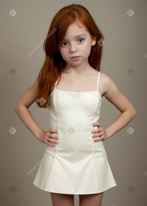 Hispanic child female with  ginger hair