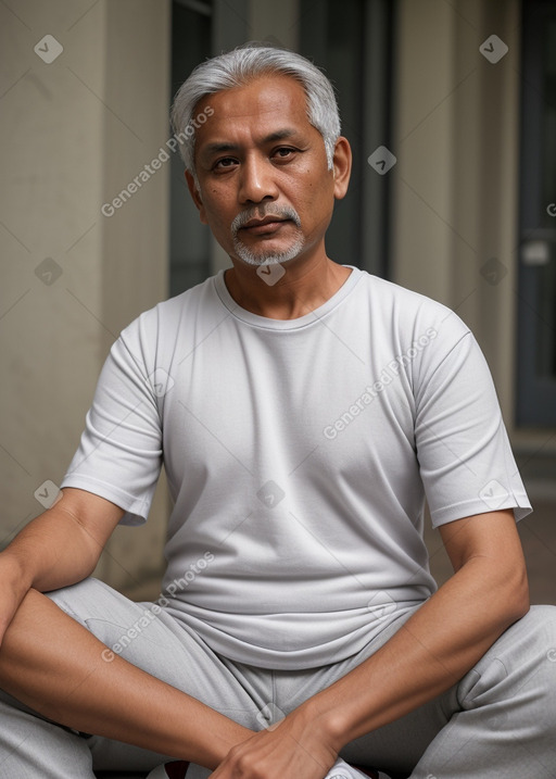 Nepalese middle-aged male with  gray hair