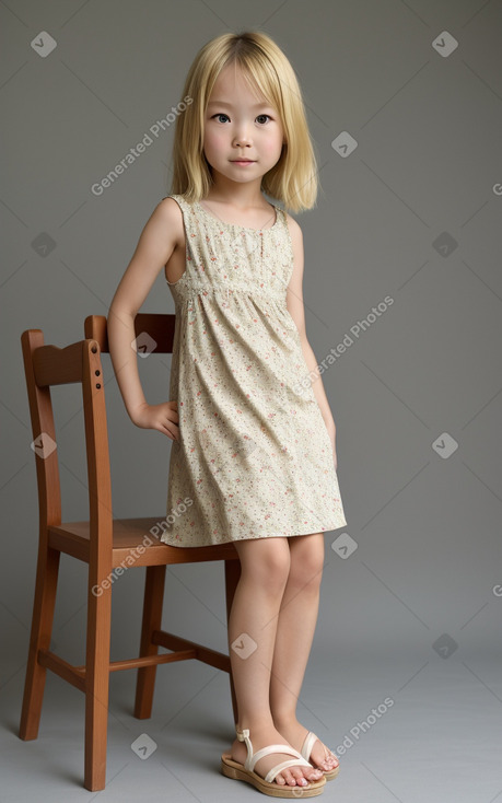 Japanese child female with  blonde hair