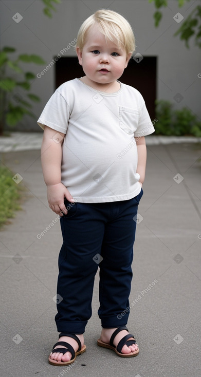 Norwegian infant boy with  blonde hair