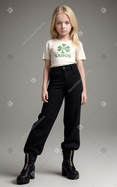 Irish child female with  blonde hair