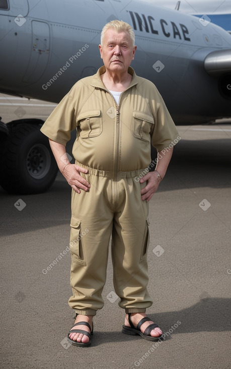 Icelandic elderly male with  blonde hair