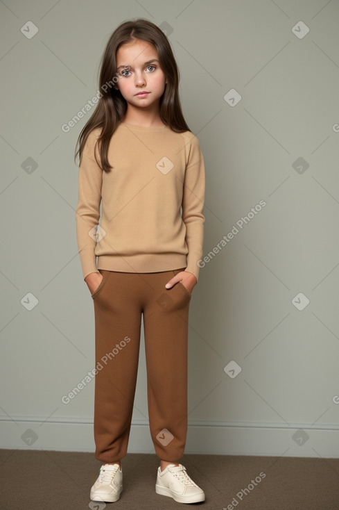 Child girl with  brown hair