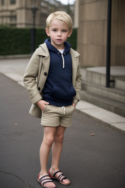 British child boy with  blonde hair