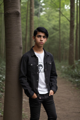 Colombian teenager boy with  black hair