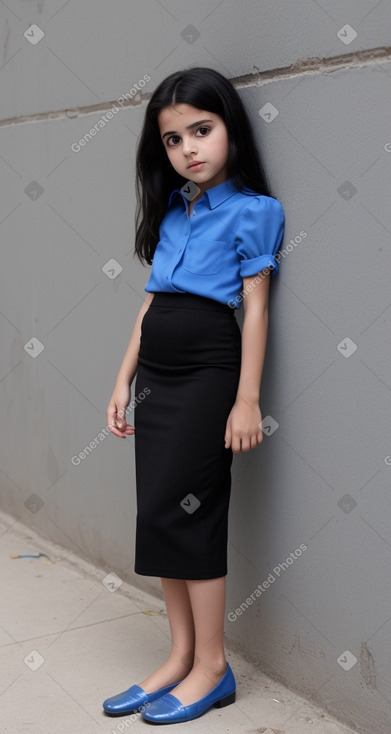 Tunisian child girl with  black hair