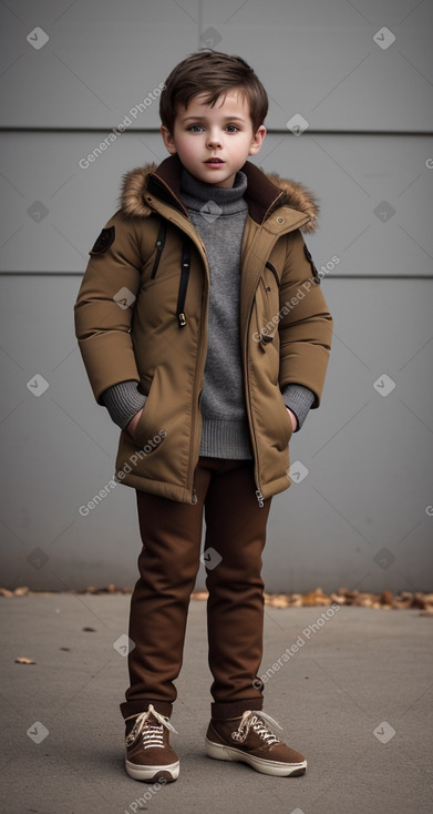 Bulgarian child boy with  brown hair