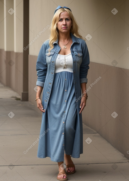 Nicaraguan adult female with  blonde hair