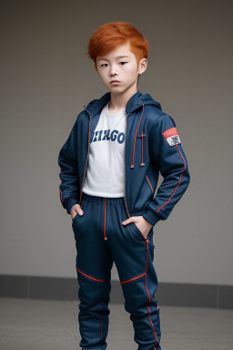 Korean child male with  ginger hair