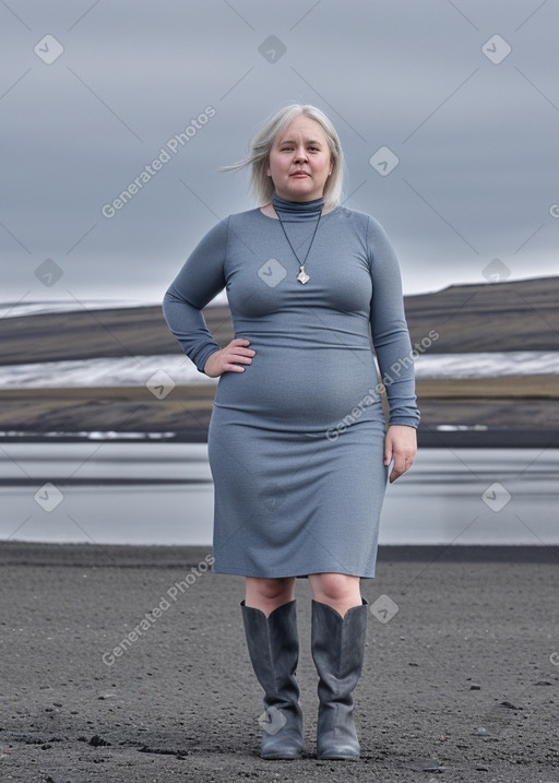 Icelandic 45 years female with  gray hair