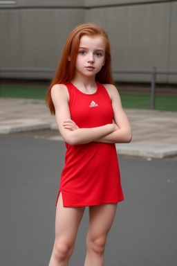 Albanian child female with  ginger hair