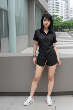 Singaporean adult female with  black hair