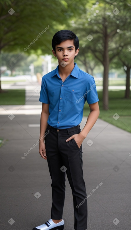 Filipino teenager boy with  black hair