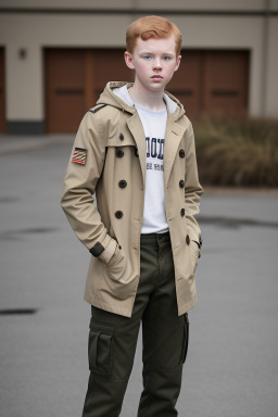 Caucasian teenager boy with  ginger hair