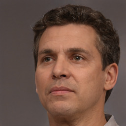 Neutral white adult male with short  brown hair and brown eyes