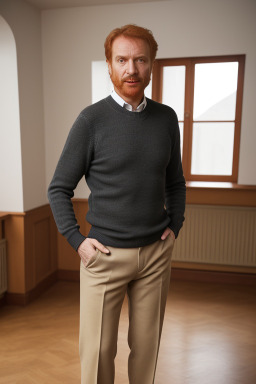 Portuguese middle-aged male with  ginger hair