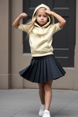 Colombian child girl with  blonde hair