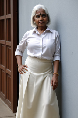 Sri lankan 45 years female with  white hair