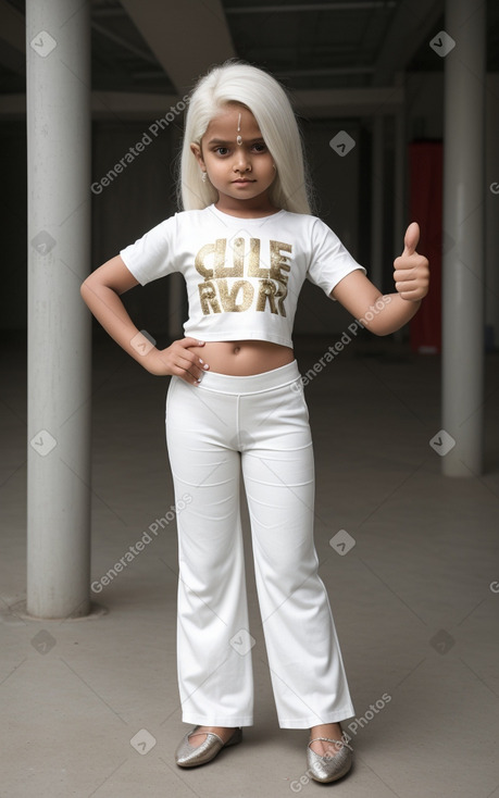 Bangladeshi child girl with  white hair