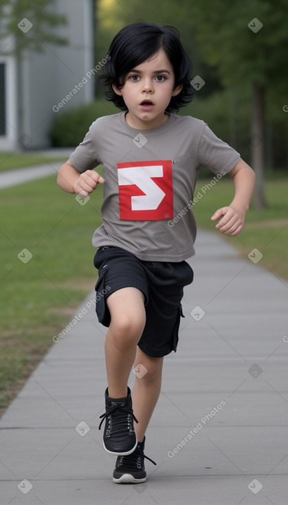 Norwegian child boy with  black hair