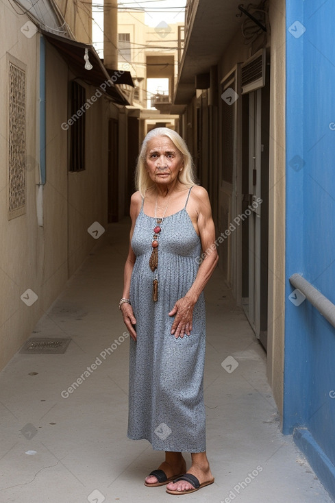 Omani elderly female with  blonde hair